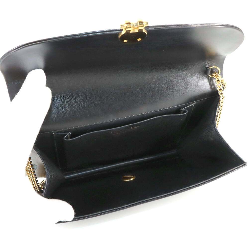 CHRISTIAN DIOR Black Leather Shoulder Bag - Picture 7 of 10